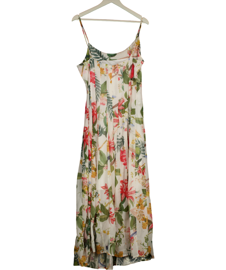 Jardin Vue Multicoloured Floral Pleated Maxi Dress UK M