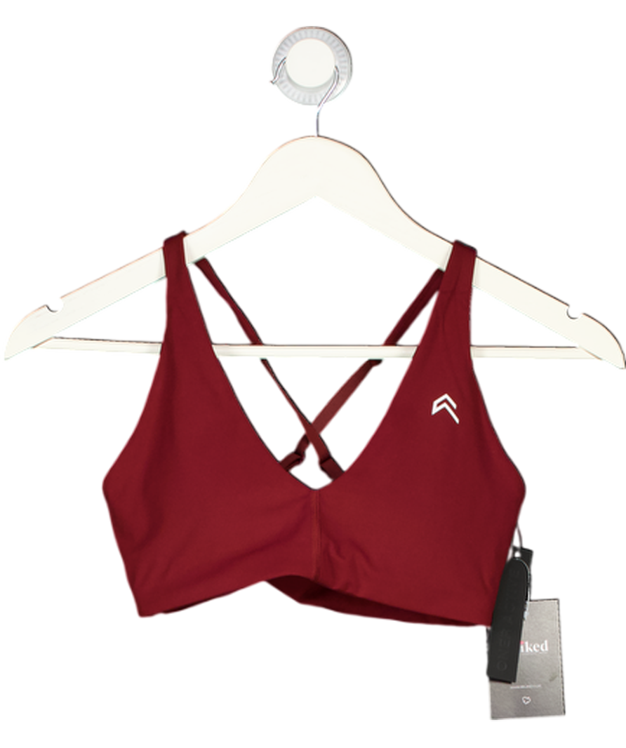 ONER ACTIVE Burgundy Red Sports Bra UK S