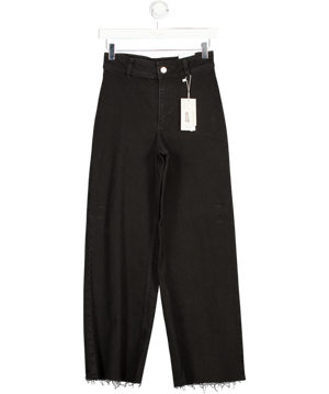 MANGO Black Catherin Culotte High Rise Jeans UK 6