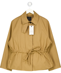 ZARA Dark Beige Oversize Jacket With Adjustable Waist. UK S