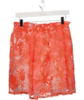 Maje Orange Embroidered Lace And Tulle Mini Skirt UK 10