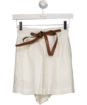ZIMMERMANN White Linen The Lovestruck Eyelet Short Sz0p UK XXS