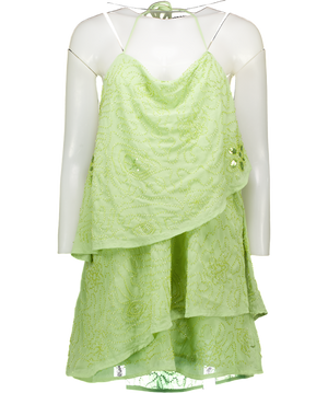 PEPPERMAYO On The Go Beaded Mini Dress - Mint Green UK 6