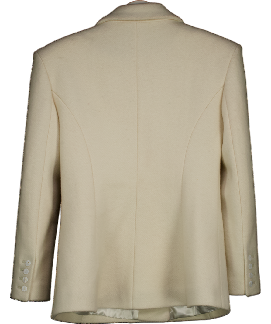 By Keara Handmade Timeless Wool Blazer - Cream UK 10