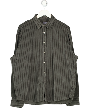 WIT & WONDER Dark Grey Striped Corduroy Shirt UK M