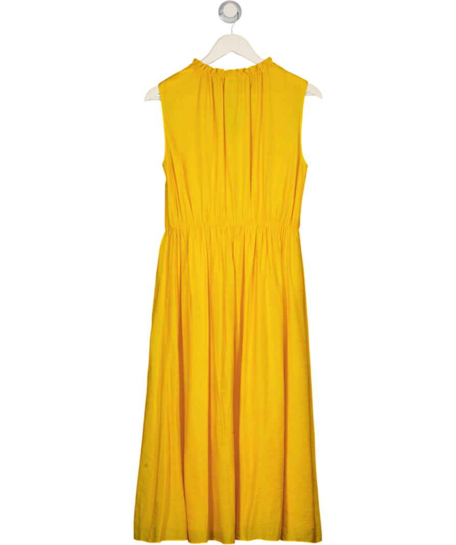 IRIS & INK Marigold Yellow Midi Dress UK 8
