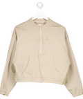 Lounge Underwear Brown Cropped Quarter Zip Sweatshirt UK XS