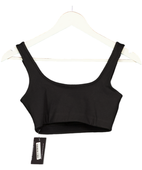 437 Black The Square Neck Sports Bra UK XS