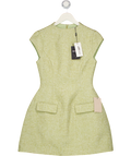 ODDMUSE Green Tweed Cap Sleeve Mini Dress UK S