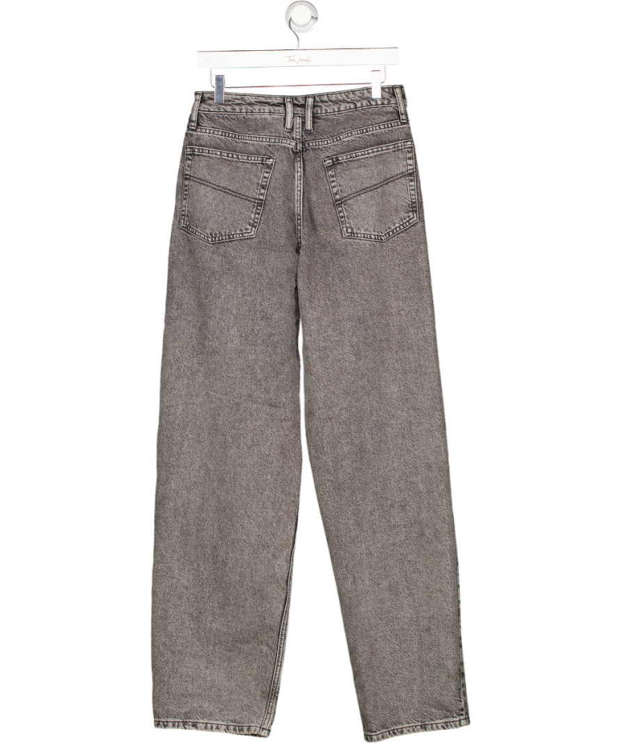 ASOS Grey Wide Leg Jeans In Acid Wash W28