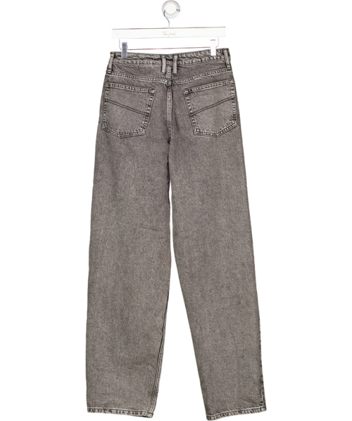 ASOS Grey Wide Leg Jeans In Acid Wash W28