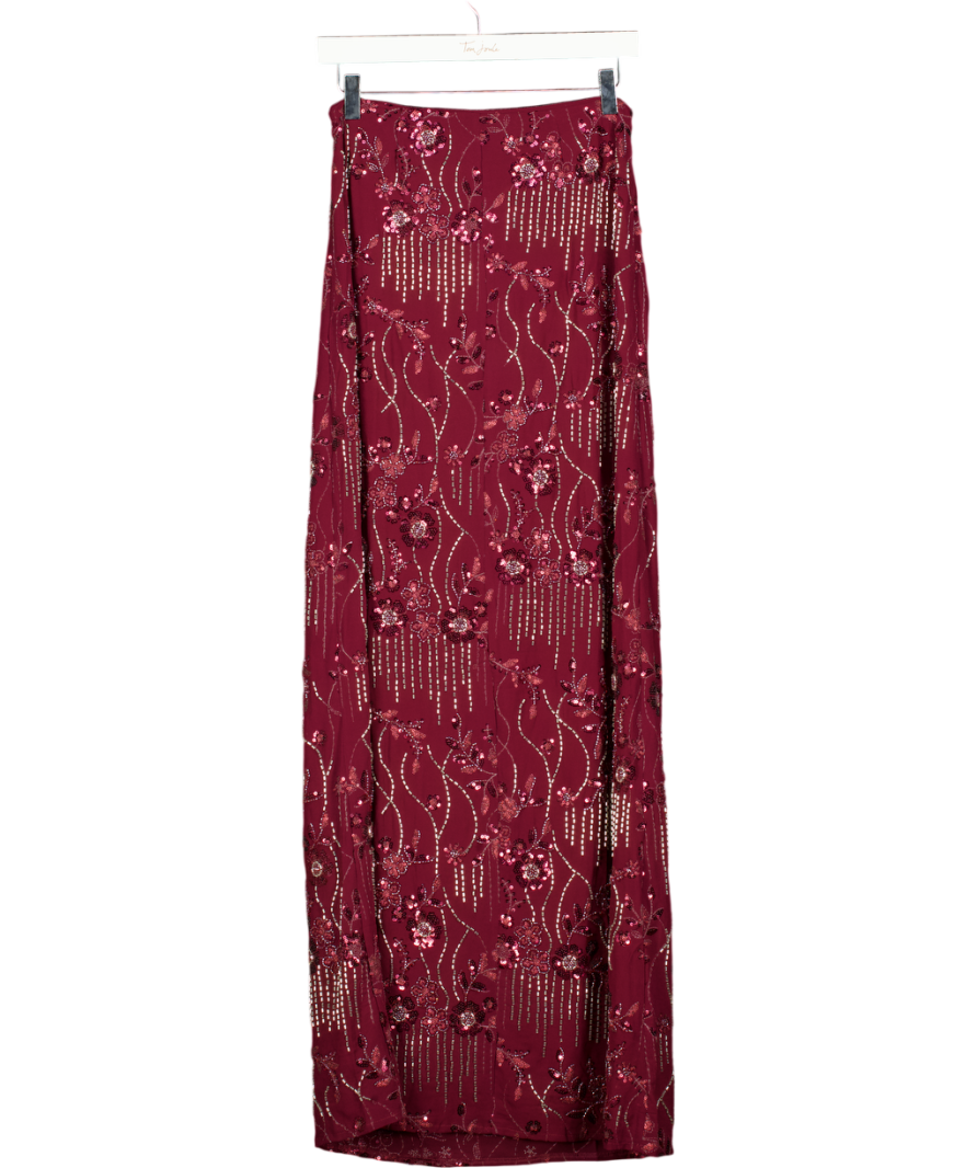 PEPPERMAYO All For Love Maxi Dress - Burgundy Red UK 6