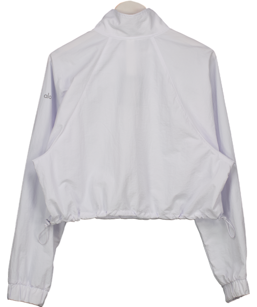 alo yoga White Cropped 1/4 Zip UK M