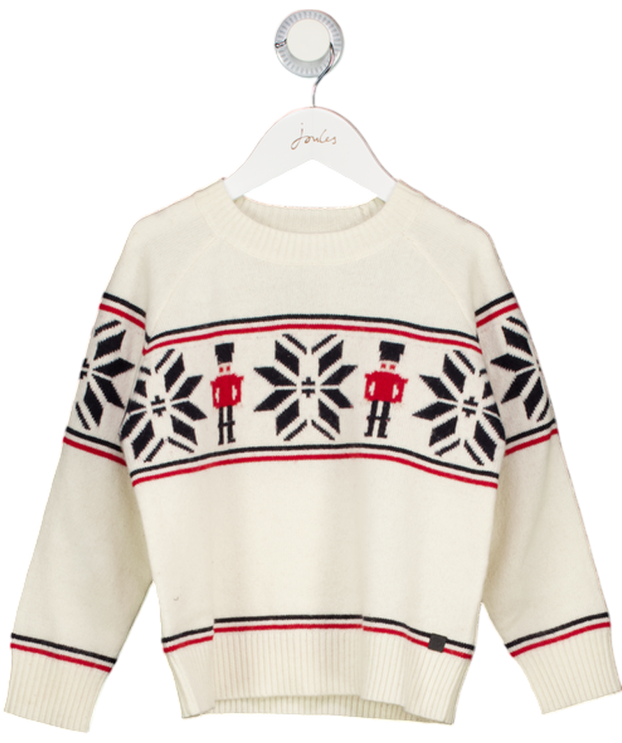 TARTINE ET CHOCOLAT Cream 100% Wool Soldier Fairisle Jumper 5 Years