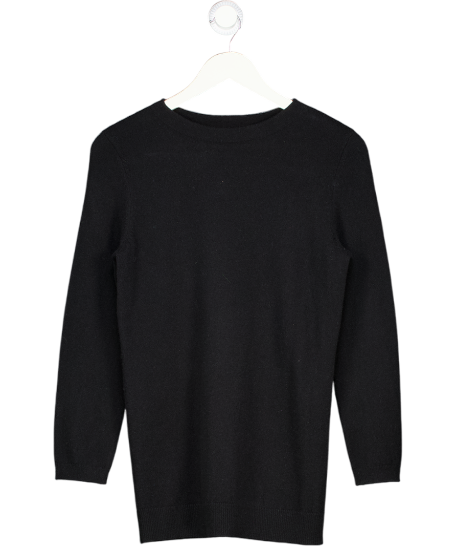 Talbots Black Cashmere Crewneck Sweater UK S