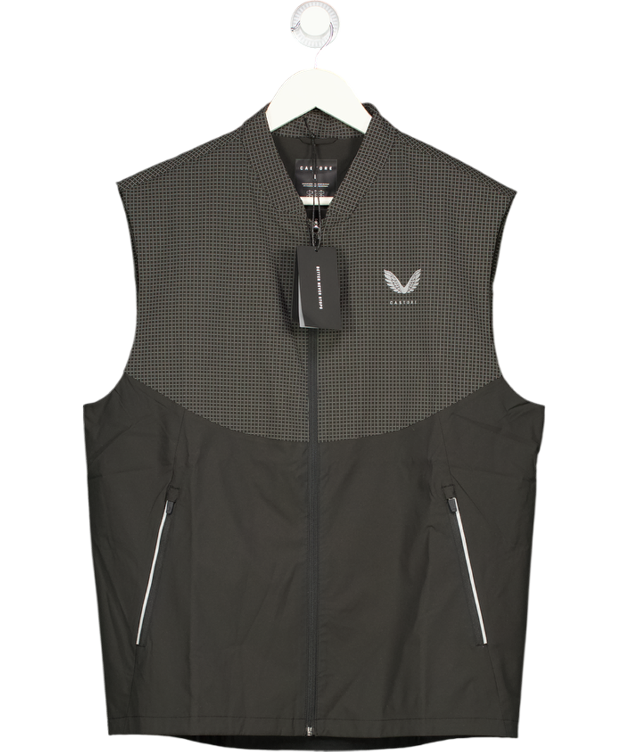 CASTORE Black Water Repellent Running Gilet UK L