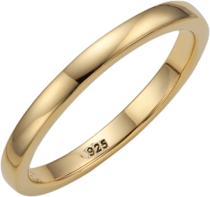 Heavenly London 24ct Gold Plated Sustainable Vermeil Band Ring SZ K