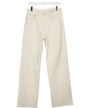 Arket Cream Wide-leg Corduroy Trousers UK 10