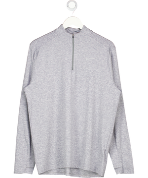 Nike Grey Running Stride Dri-fit Half Zip Longsleeve Top UK L