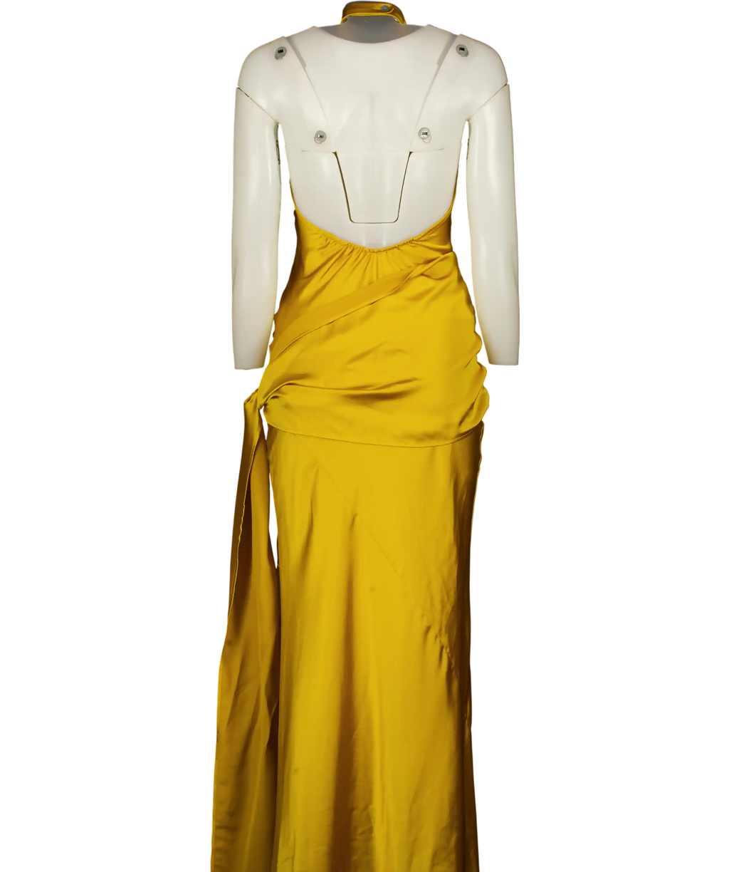 Hyphen Yellow Cleo Maxi Dress UK S