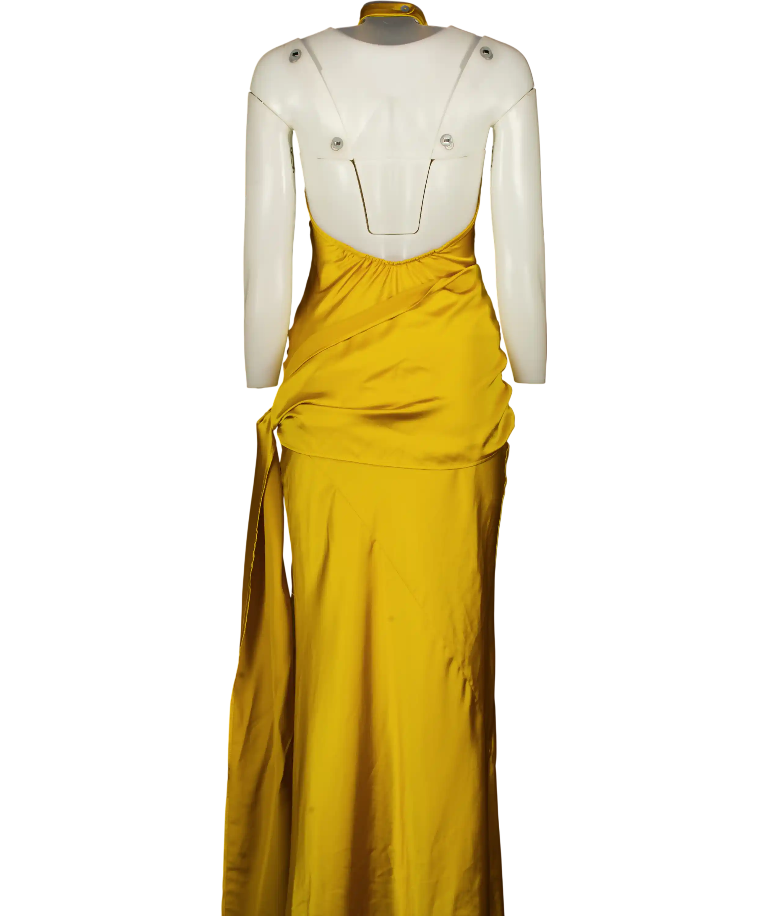 Hyphen Yellow Cleo Maxi Dress UK S