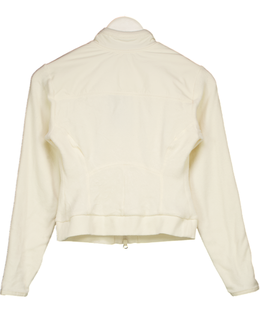 SKIMS Cream Outdoor Fleece Fitted Jacket UK XS