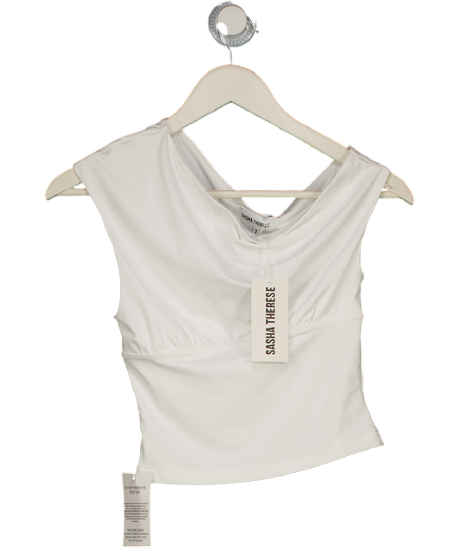 SASHA THERESE Bloom Top White UK XS