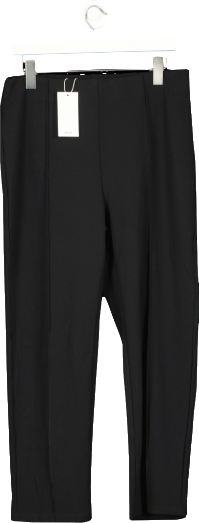 MANGO Black High Waist Skinny Trousers BNWT UK L