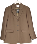 NA-KD Brown Oversize Single Breasted Blazer UK 10