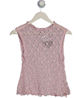 ASOS Pink Textured Lace Tank Top UK S