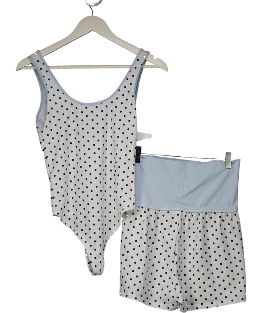 Sisters & Seekers Blue Bibi Polka Dot Mini Shorts And Top Set UK M