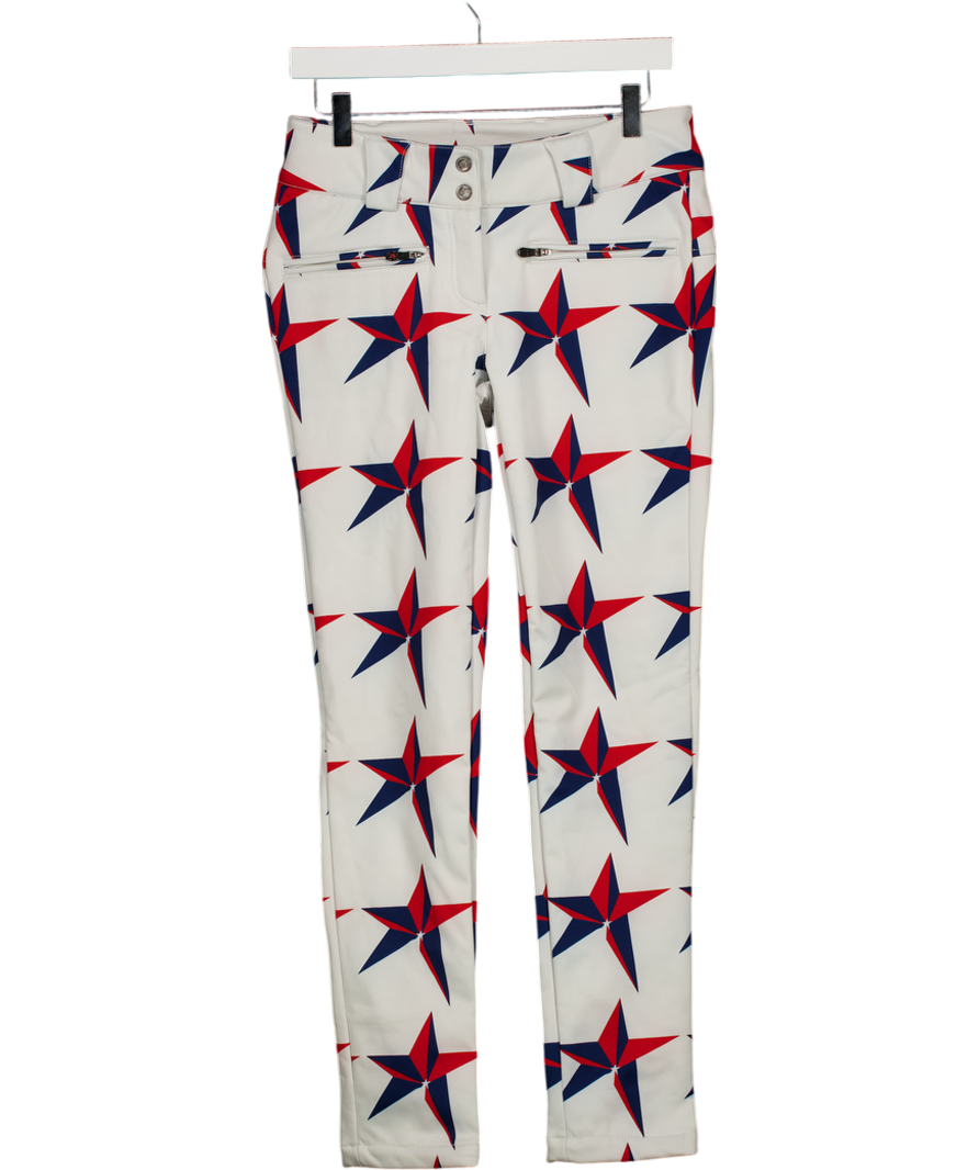 Perfect Moment White / Red / Blue Star Print Ski Pants UK S