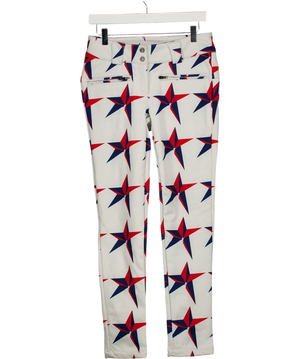 Perfect Moment White / Red / Blue Star Print Ski Pants UK S