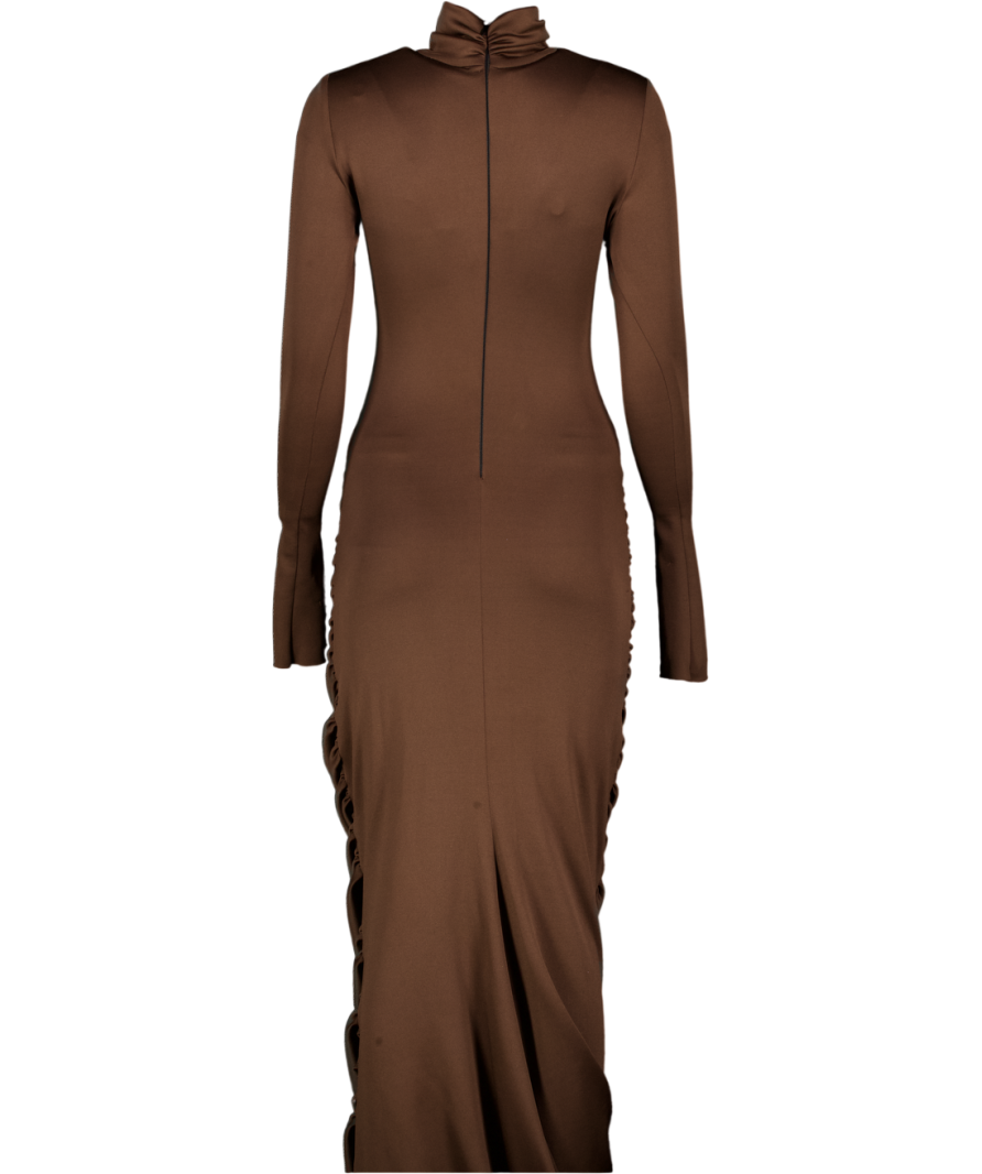 SALMA OSMAN Brown Chocolate Starlight Gown UK XS