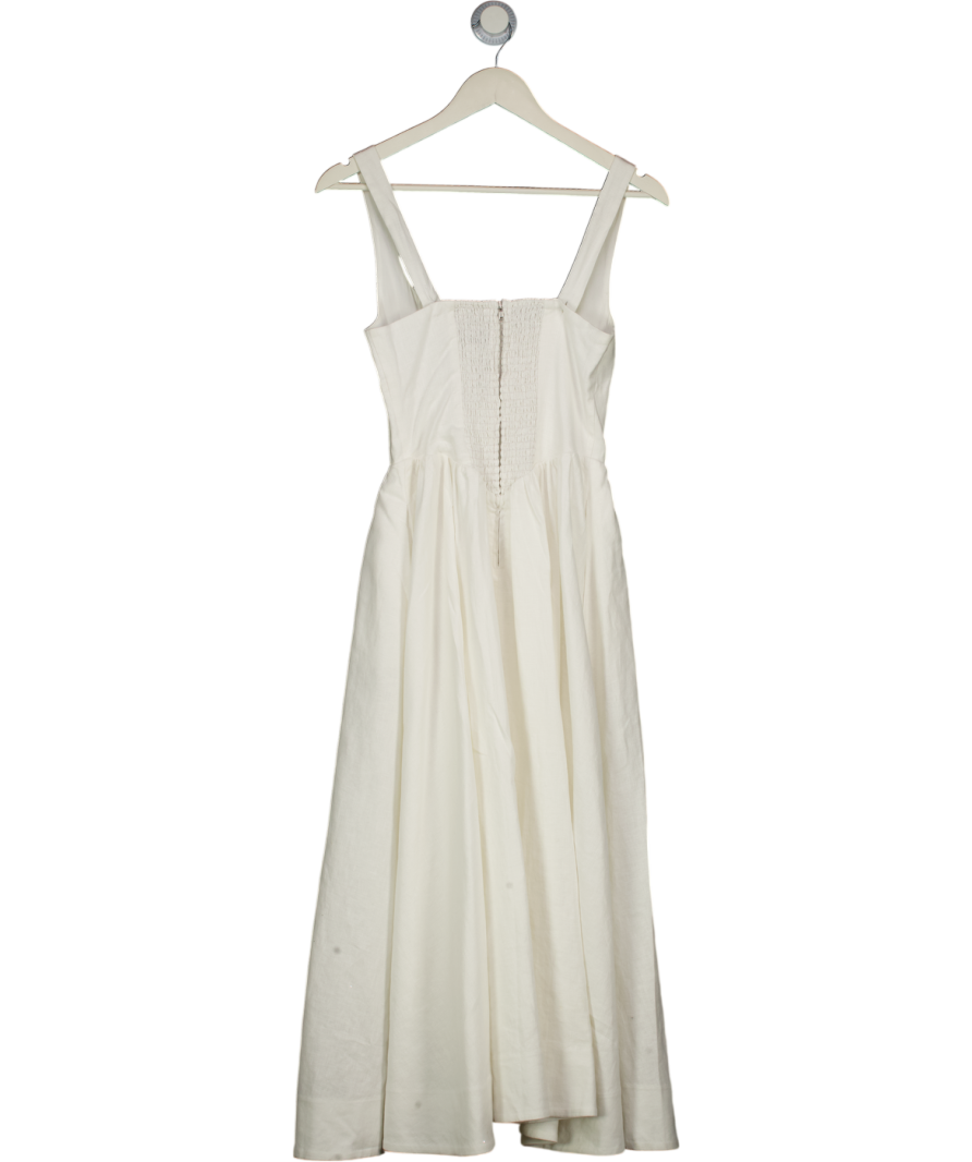 REFORMATION White Balia Linen Dress Us2 UK 6