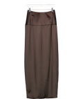 Camilla And Marc Brown Satin Sorrell Maxi Skirt UK 6