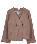 ALIGNE Brown Hampton Double-breasted Cardigan UK 8