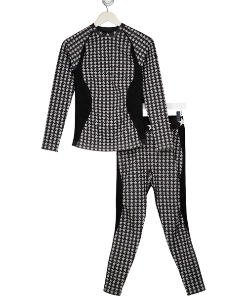 GOLDBERGH Black 2-piece Ski Star Print Base Layer Set UK XXS-XS