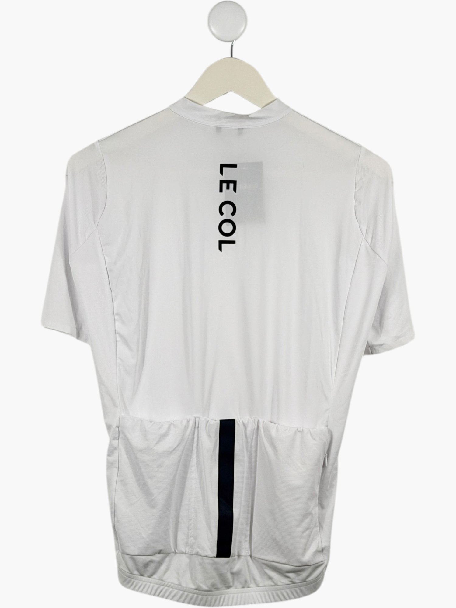 LE COL White Cycling Jersey Recycled Polyester UK M