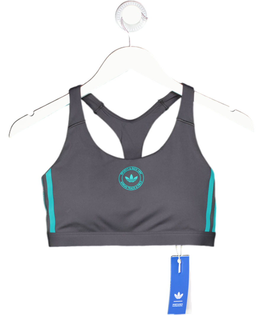 adidas Grey Sporty & Rich Bralette UK S
