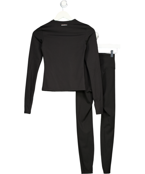 ADANOLA Black 2-piece Activewear Leggings And Long Sleeve Top Set UK XS