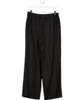 REFORMATION Black Linen Trousers UK S