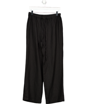 REFORMATION Black Linen Trousers UK S