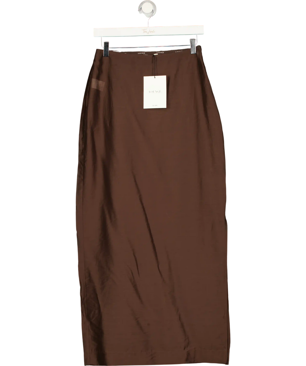 Lounge Underwear Chocolate Brown Sheer Maxi Skirt UK 8