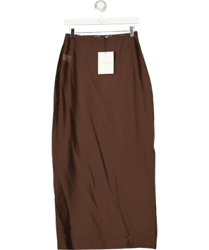 Lounge Underwear Chocolate Brown Sheer Maxi Skirt UK 8