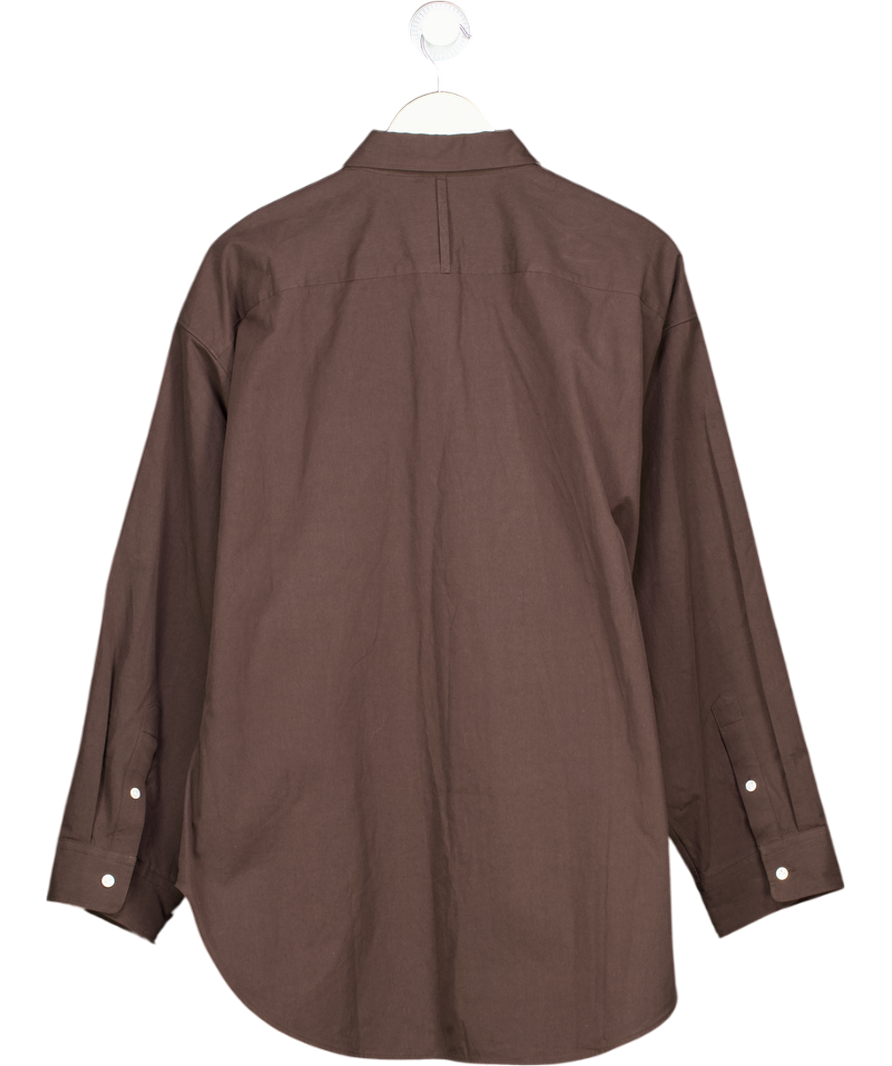 ARKET Chocolate Brown Oversized Shirt UK S