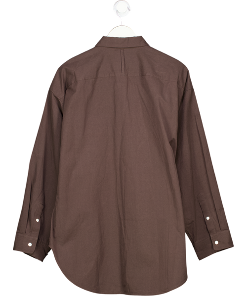 ARKET Chocolate Brown Oversized Shirt UK S