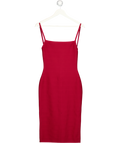 TIGER MIST Cherry Red Midori Midi Sculpting Bandage Dress UK XXS