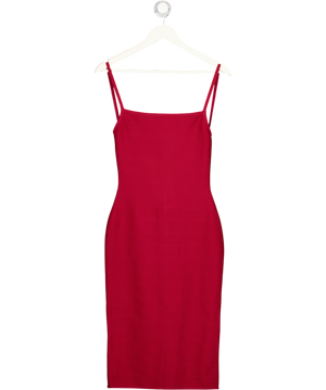 TIGER MIST Cherry Red Midori Midi Sculpting Bandage Dress UK XXS
