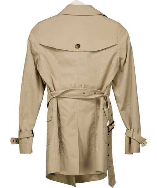 sumissura Beige Short Tailored Trench Coat UK XS/S